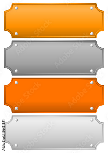 Gold, silver, bronze and platinum plates, plaques, bars.