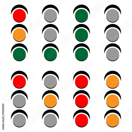Traffic lamps, traffic lights, semaphore vector illustration