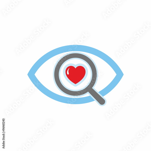 Logo. Icon search of love
