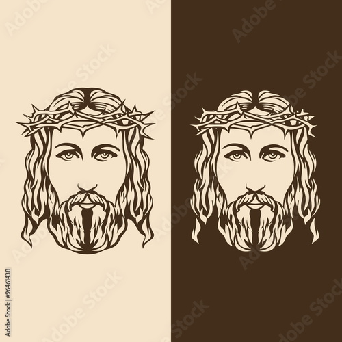 Face of Jesus hand drawn