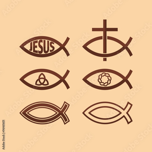 Set of Jesus fish