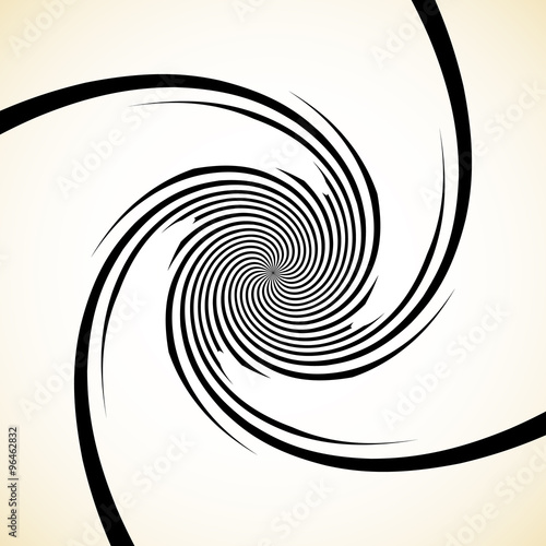 Abstract spiral graphic with spinning, rotating pattern