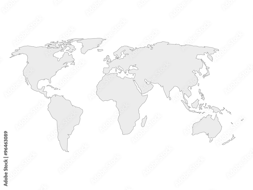 World map outline