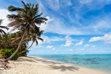 Acrylglasbilder Tropischer Strand Exotischer Südseestrand mit klarem Wasser  © TravelPhotoBloggers