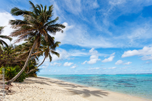 Beautiful tropical beach at exotic island in South Pacific