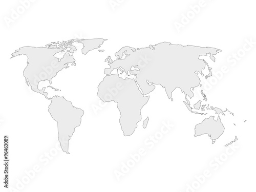 Fototapeta Naklejka Na Ścianę i Meble -  World map outline
