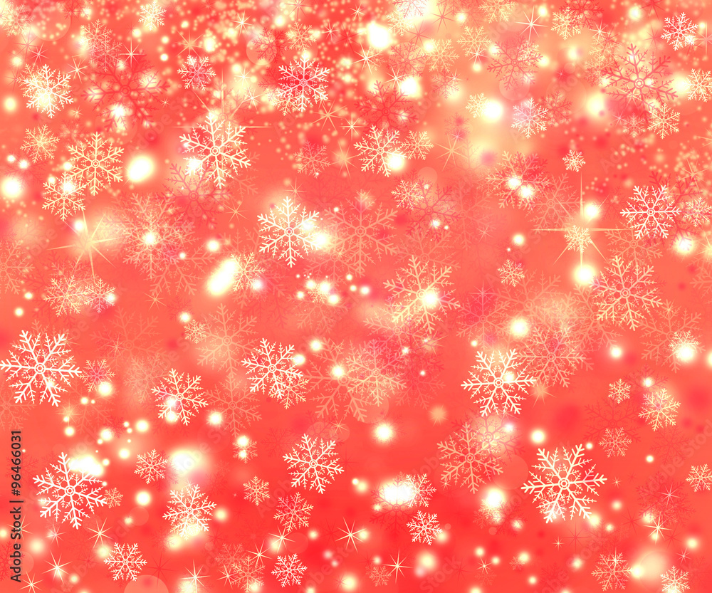  Winter Background with Snowflakes
