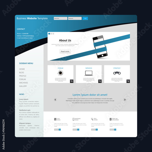 Business Modern Website Template Vector Illustration 