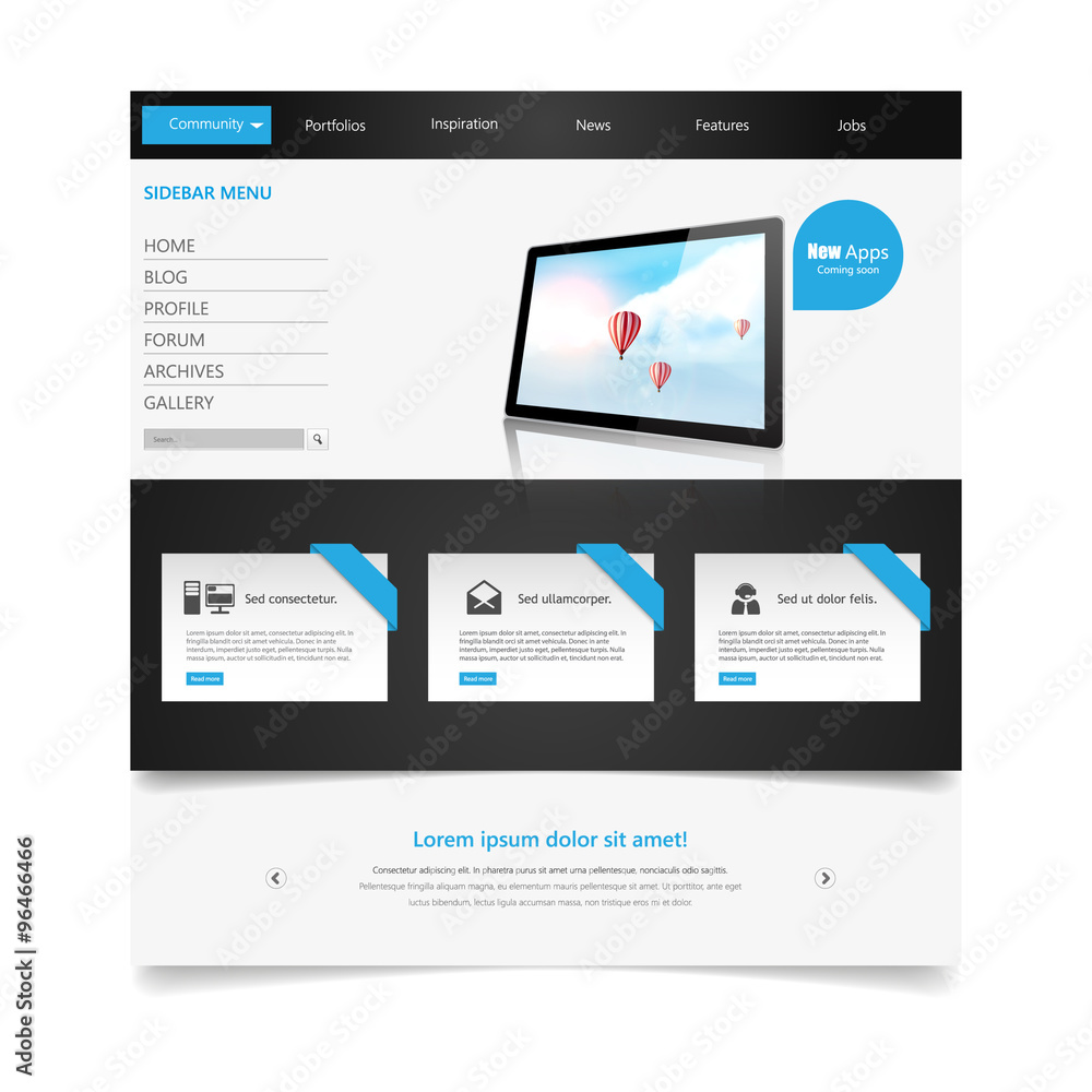 Business Modern Website Template Vector Illustration
Business Modern Website Template Vector Illustration