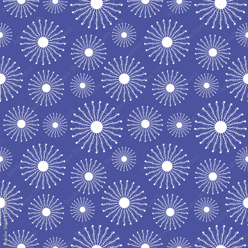 Seamless vector pattern. Seasonal winter blue background with close-up snowflakes Seamless vector pattern. Seasonal winter blue background with close-up snowflakes