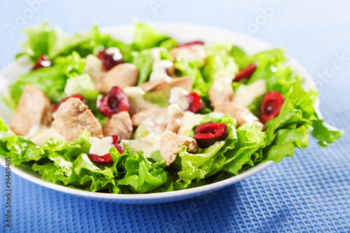 Chicken salad with cherries