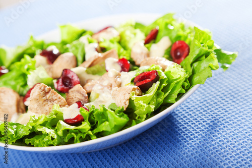 Chicken salad with cherries
