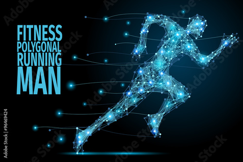 Running man polygonal