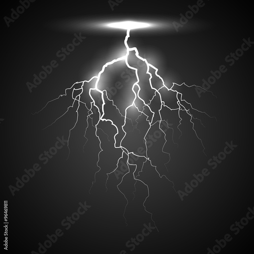 white lightning on a black background