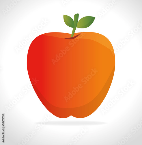 Orange fruit icon graphi
