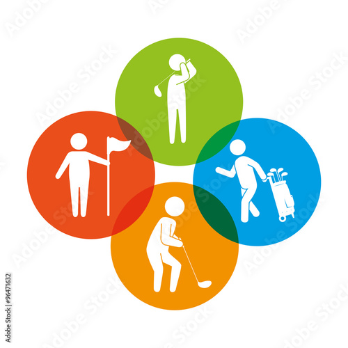 Golf club sport game graphic