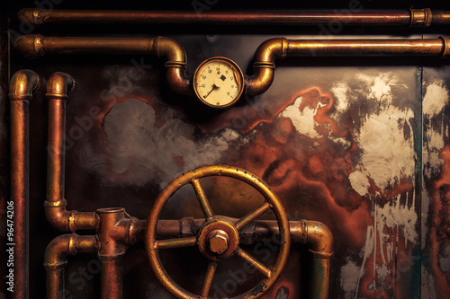 Photo background vintage steampunk