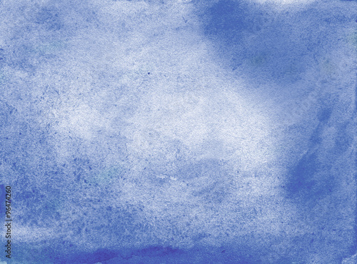 Blue grunge in watercolor
