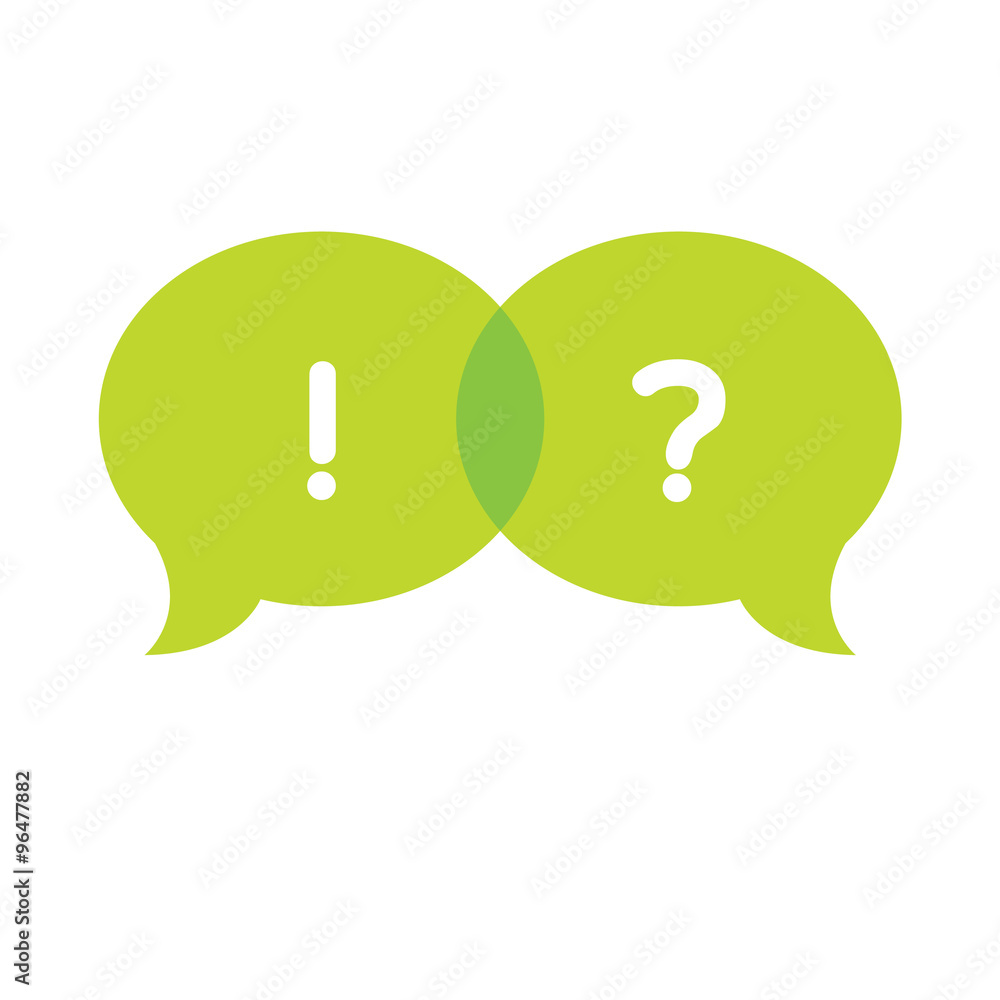 Speech Bubble with question mark and exclamation mark vector design illustration Speech Bubble with question mark and exclamation mark vector design illustration