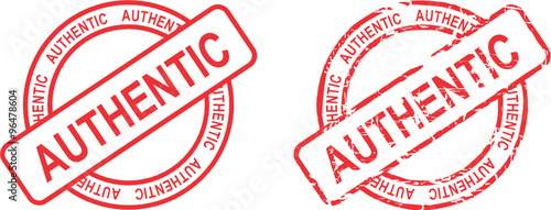 authentic stamp sticker in vector format very easy to edit  photo