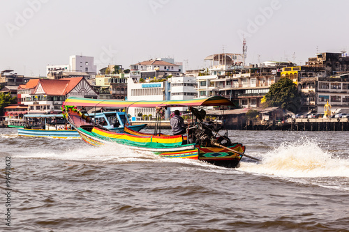 Photography Fast long tail boat