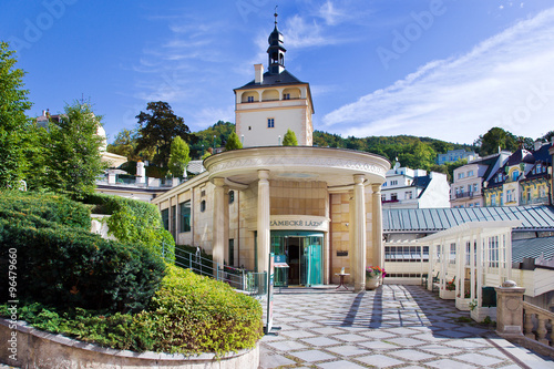  Castle springs in spa town Karlovy Vary, West Bohemia, Czech republic.