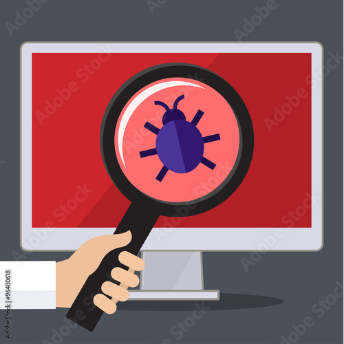 Concept of searching bugs and viruses