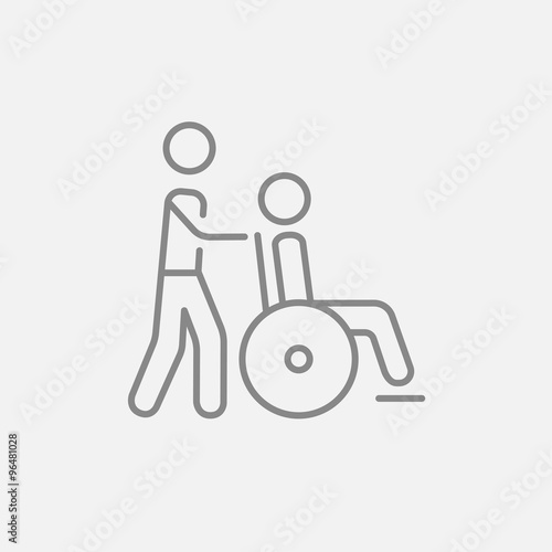 Nursing care line icon.