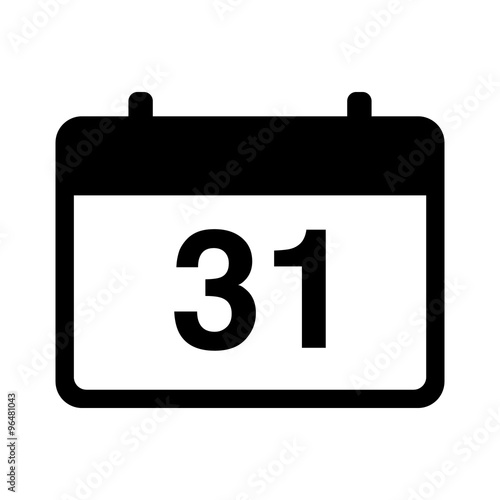 Calendar date flat icon for apps and websites