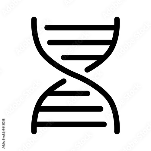DNA molecule structure line art icon for app and website