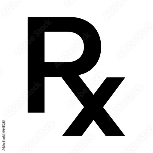 Rx pharmacy medicine flat icon for app and website photo