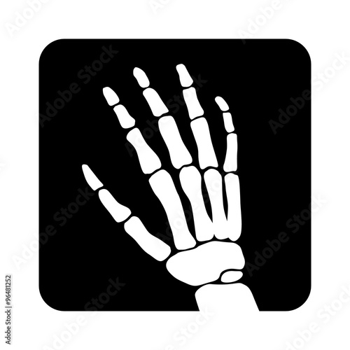 Human hand x-ray image scan for apps and websites