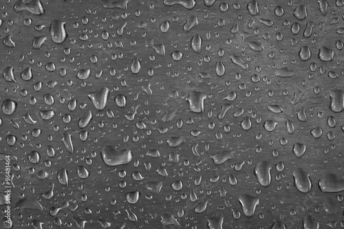Water Drops on Brushed Steel 2