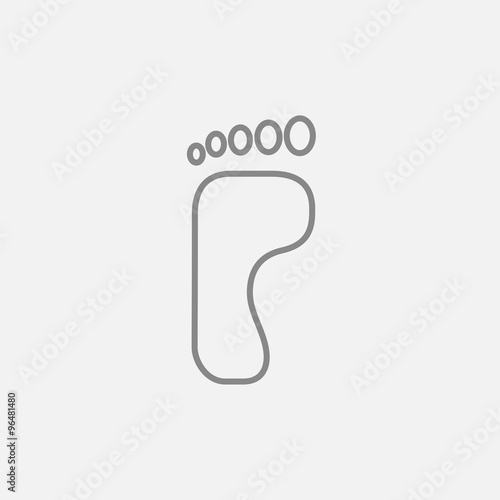 Footprint line icon.