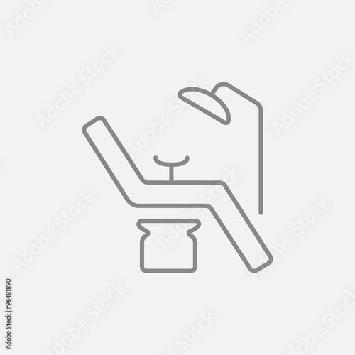 Dental chair line icon.