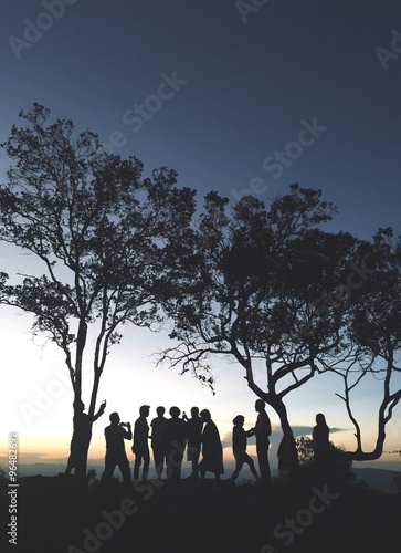 silhouette people