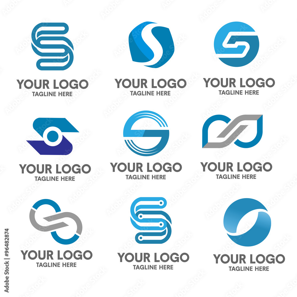 Letter s logo set Letter s logo set