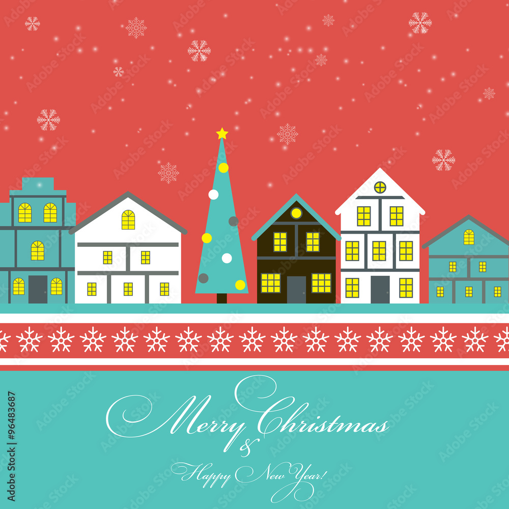 Abstract Christmas and New Year Background. Vector Illustration