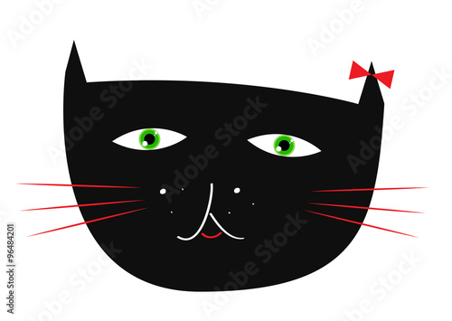Cute Handdrawn Cat Vector Illustration