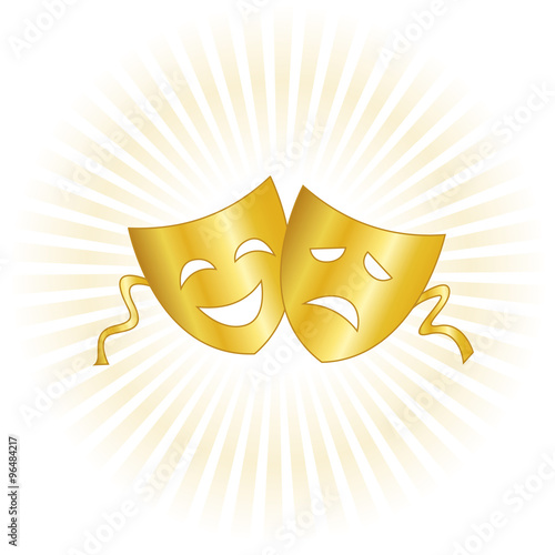 Theater masks gold
