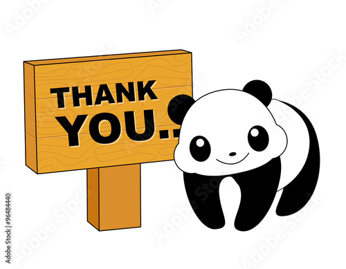 Panda thank you card