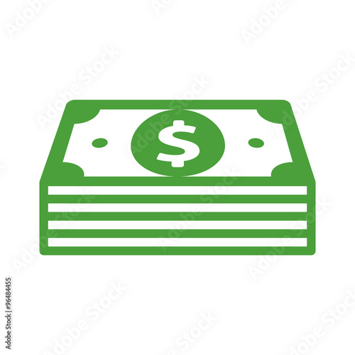 Stack of cash line art icon for apps and websites photo