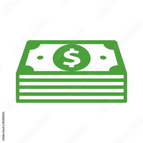 Stack of cash line art icon for apps and websites