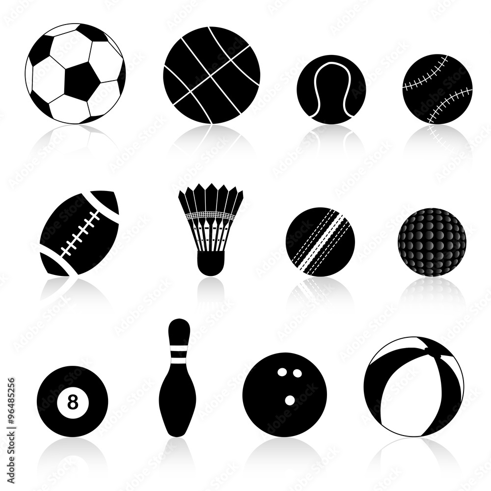 Fototapeta premium Sport ball silhouette