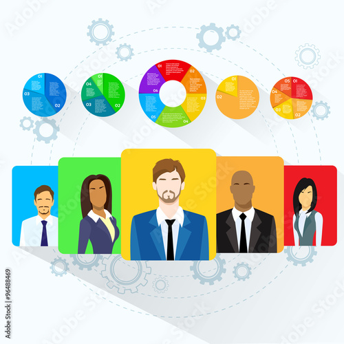 Circle Pie Diagram People Social Media Marketing Target Group Audience Demographic Statistic