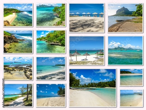 Mauritius pictures collage