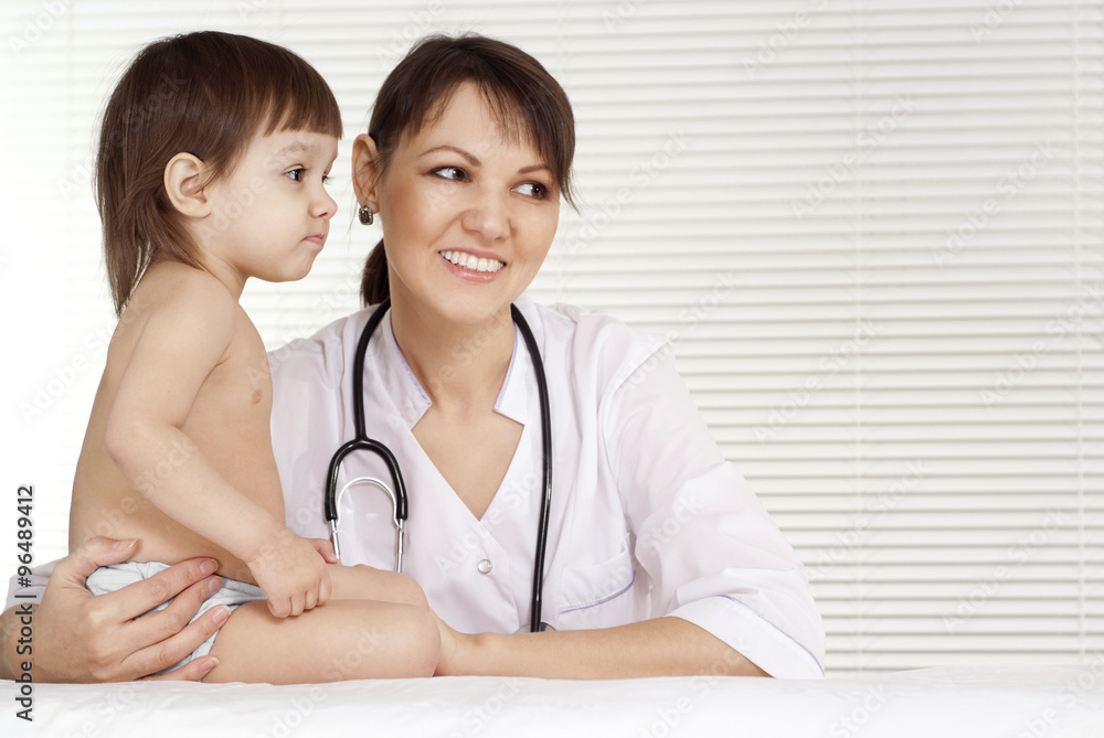 Female Doctor with child Female Doctor with child