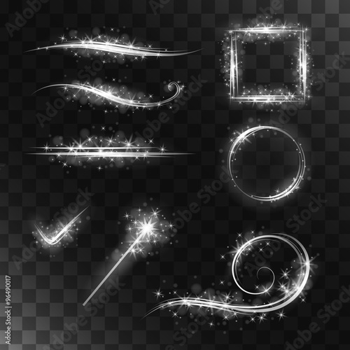 Set of magic elements. 