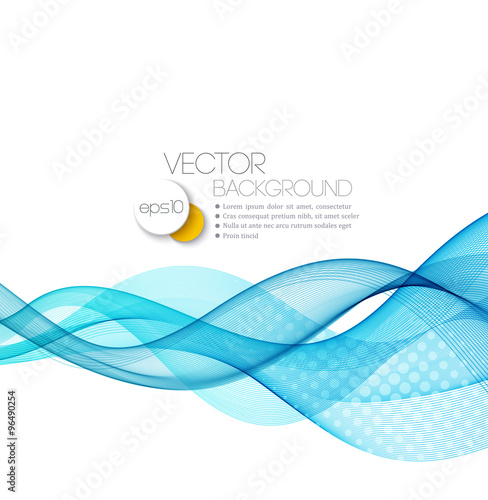 Smooth wave stream line abstract header layout. Vector illustration