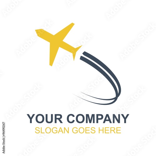 Travel Vacation Airplane Icon Vector Logo